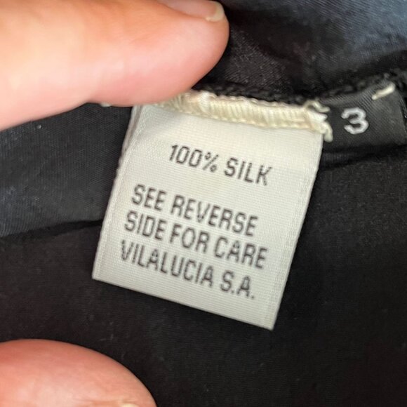 VIVIANA UCHITEL Black Silk Tank Size Large - Picture 8 of 8